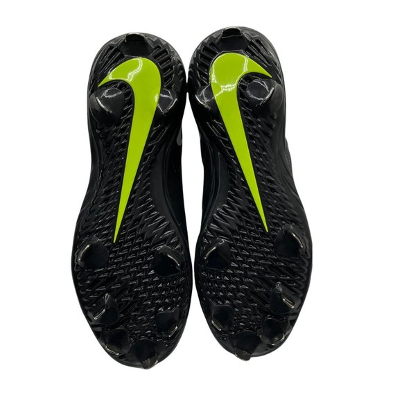 Nike Metal Baseball Cleats Mens 11 Black White Volt Lunar Vapor Ultrafly 852698 - Picture 7 of 9